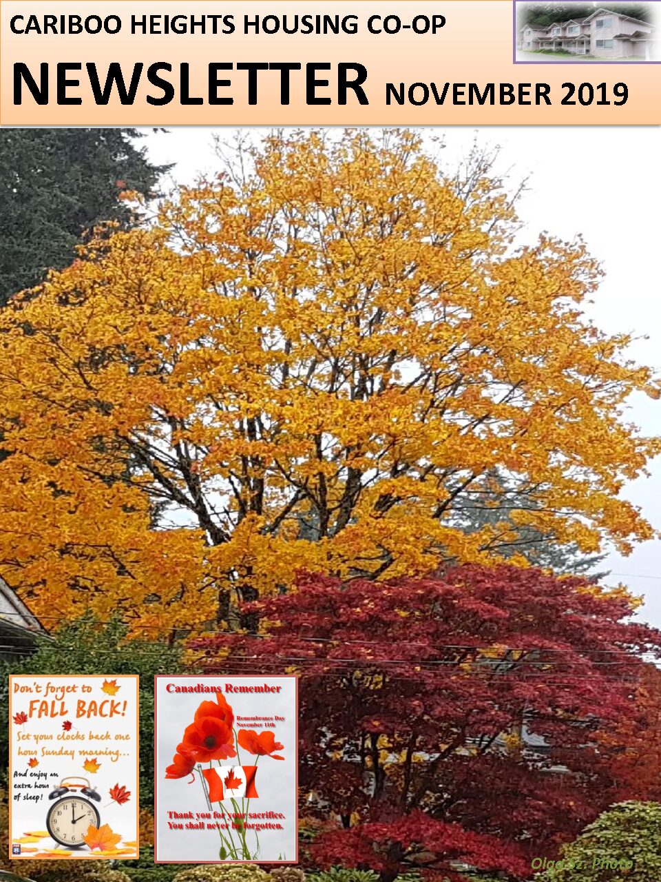 November 2019 Cariboo Heights Housing Cooperative